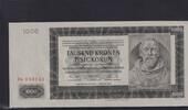 Deutsches Reich, Drittes Reich, 1000 Kronen Ro.566d,ZWK-20a, ohne Perforation SPECIMEN, Serie: Da, -