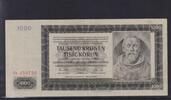 Deutsches Reich, Drittes Reich, 1000 Kronen Ro.566d,ZWK-20a, ohne Perforation SPECIMEN, Serie: Cb, -