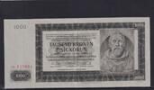 Deutsches Reich, Drittes Reich, 1000 Kronen Ro.566d,ZWK-20a, ohne Perforation SPECIMEN, Serie: Cb, -