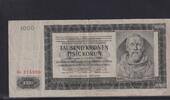 Deutsches Reich, Drittes Reich, 1000 Kronen Ro.566d,ZWK-20a, ohne Perforation SPECIMEN, Serie: Ea, -