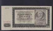 Deutsches Reich, Drittes Reich, 1000 Kronen Ro.566g,ZWK-2aa, ohne Perforation SPECIMEN, Serie: GC, -