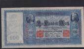 Deutsches Reich, Kaiserreich, 100 Mark Ro.34b, DEU.39b, Papier hellblau, Serie: G, -