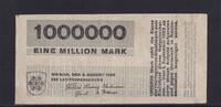 Weimarer Republik, Weimar, Landesregierung, 1 Million Mark Bauhaus, Entwurf Herbert Bayer, Serie: E, -