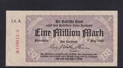 Baden, Badische Bank, 1 Million Mark Mannheim, -