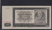 Drittes Reich, Böhmen und Mähren, 1000 Kronen Ro.566d, ZWK-20a, ohne Perforation , II. Auflage, -
