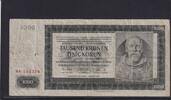 Drittes Reich, Böhmen und Mähren, 1000 Kronen Ro.566d, ZWK-20a, ohne Perforation , II. Auflage, -