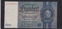 Deutsches Reich, Drittes Reich, 100 Reichsmark Ro.176a, Deu-211a, Friedensdruck, Udr.-Bst. A, Serie: G, -