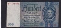 Deutsches Reich, Drittes Reich, 100 Reichsmark Ro.176a, Deu-211a, Friedensdruck, Udr.-Bst. C, Serie: B, -