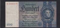 Deutsches Reich, Drittes Reich, 100 Reichsmark Ro.176a, Deu-211a, Friedensdruck, Udr.-Bst. C, Serie: C, -