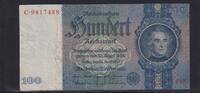 Deutsches Reich, Drittes Reich, 100 Reichsmark Ro.176a, Deu-211a, Friedensdruck, Udr.-Bst. D, Serie: C, -