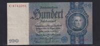Deutsches Reich, Drittes Reich, 100 Reichsmark Ro.176a, Deu-211a, Friedensdruck, Udr.-Bst. D, Serie: C, -