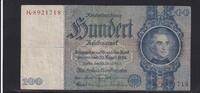 Deutsches Reich, Drittes Reich, 100 Reichsmark Ro.176a, Deu-211a, Friedensdruck, Udr.-Bst. E, Serie: K, -
