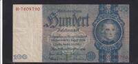 Deutsches Reich, Drittes Reich, 100 Reichsmark Ro.176a, Deu-211a, Friedensdruck, Udr.-Bst. F, Serie: H, -