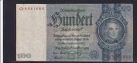 Deutsches Reich, Drittes Reich, 100 Reichsmark Ro.176a, Deu-211a, Friedensdruck, Udr.-Bst. G, Serie: Q, -
