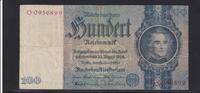 Deutsches Reich, Drittes Reich, 100 Reichsmark Ro.176a, Deu-211a, Friedensdruck, Udr.-Bst. G, Serie: O -
