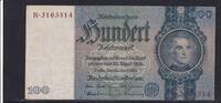 Deutsches Reich, Drittes Reich, 100 Reichsmark Ro.176a, Deu-211a, Friedensdruck, Udr.-Bst. G, Serie: R -