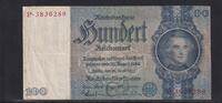 Deutsches Reich, Drittes Reich, 100 Reichsmark Ro.176a, Deu-211a, Friedensdruck, Udr.-Bst. G, Serie: P -