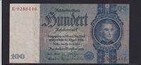 Deutsches Reich, Drittes Reich, 100 Reichsmark Ro.176a, Deu-211a, Friedensdruck, Udr.-Bst. U, Serie: E -