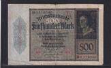 Deutsches Reich, Weimarer Republik, 500 Mark Ro.70, DEU-80, Serie: B -