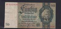 Deutsches Reich, Drittes Reich, 50 Reichsmark Ro.175a, DEU-210a, Friedensdruck, KN 7 stellig, Udr. Bst. Z, Serie: R, -