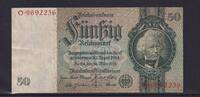 Deutsches Reich, Drittes Reich, 50 Reichsmark Ro.175a, DEU-210a, Friedensdruck, KN 7 stellig, Udr. Bst. T, Serie: O, -