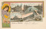 Deutsches Reich, Bremen Bremen Ansichtskarte 1902 gelaufen, Marke fehlt, Papierschaden