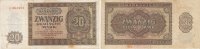Deutschland, DDR 20 Deutsche Mark Ro.344c KN 6 stellig 2 Buchstaben davor, Ersatznote -