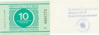 Deutschland, DDR 10 Pfennig Gefängnisgeld Serie B Rückseite Stempel -