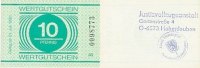 Deutschland, DDR 10 Pfennig Gefängnisgeld Serie B Rückseite Stempel -