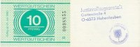 Deutschland, DDR 10 Pfennig Gefängnisgeld Serie B Rückseite Stempel -