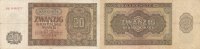 Deutschland DDR, 20 Mark Ro.344c, KN 6 stellig, zwei Buchstaben davor, Austauschnote XW -