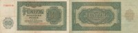 Deutschland DDR, 50 Mark Ro.345a, KN 7 stellig, ein Buchstabe davor, ohne Plattennummer, -