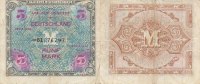 Deutschland, Alliierte Besatzung, 5 Mark Ro.202d UdSSR-Druck KN 8 stellig -