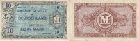 Deutschland, Alliierte Besatzung, 10 Mark Ro.203d UdSSR-Druck KN 8 stellig -
