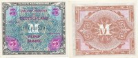 Deutschland, Alliierte Besatzung, 5 Mark Ro.202d UdSSR Druck KN 8stellig, -