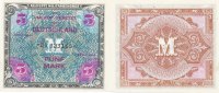 Deutschland, Alliierte Besatzung, 5 Mark Ro.202d UdSSR Druck KN 8stellig, -