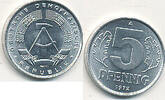 Deutschland, DDR, 5 Pfennig -