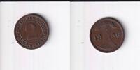 Deutsches Reich, Drittes Reich, 2 Reichspfennig 1936 F ss+, Kupfer 2,99 EUR prix TTC + 7,00 EUR frais d'envoi