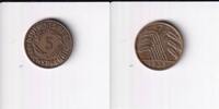 Deutsches Reich, Drittes Reich, 5 Reichspfennig 1935 J ss., Messing, 2,99 EUR prix TTC + 7,00 EUR frais d'envoi