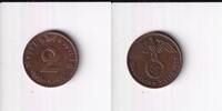 Deutsches Reich, Drittes Reich, 2 Reichspfennig 1937 D vz.+, Kupfer 3,99 EUR prix TTC + 7,00 EUR frais d'envoi