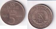Deutschland, DDR, 5 Mark 20 Jahre DDR, -