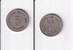 Deutsches Reich, Kaiserreich, 5 Pfennig großer Adler, Kupfer/Nickel, -