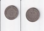 Deutsches Reich, Kaiserreich, 5 Pfennig großer Adler, Kupfer/Nickel, -