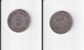 Deutsches Reich, Kaiserreich, 5 Pfennig großer Adler, -