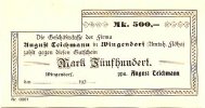 Sachsen 500 Mark Wingendorf, August Teichmann -