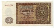 Deutschland 20 Deutsche Mark 1948 Ro.344a gebraucht III+ 19,99 EUR prix TTC + 7,00 EUR frais d'envoi