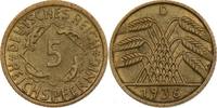 Weimar 5 Reichspfennig 1936 D SPL