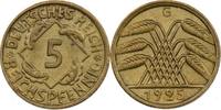 Weimar 5 Reichspfennig 1925 G FDC-