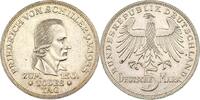 BRD 5 DM 1955 Friedrich von Schiller vz, min. ber. 125,00 EUR  + 9,90 EUR frais d'envoi