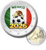 Mexico 2 Euro 2026 2 euro coloured coin mexico football 2026  10,00 EUR  + 14,00 EUR frais d'envoi